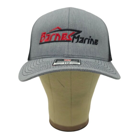 Barnes Marine Embroidered Logo Mesh Snapback Cap Trucker Boating Hat Richardson - Picture 9 of 13